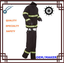 Granatowy strój strażaka Tkaniny powlekane PTEF 450N Wytrzymałość na rozciąganie 3 kg