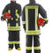 Podwójna kurtka Fireman Suit Wodoodporna warstwa w kolorze czarnym / fluorescencyjnym